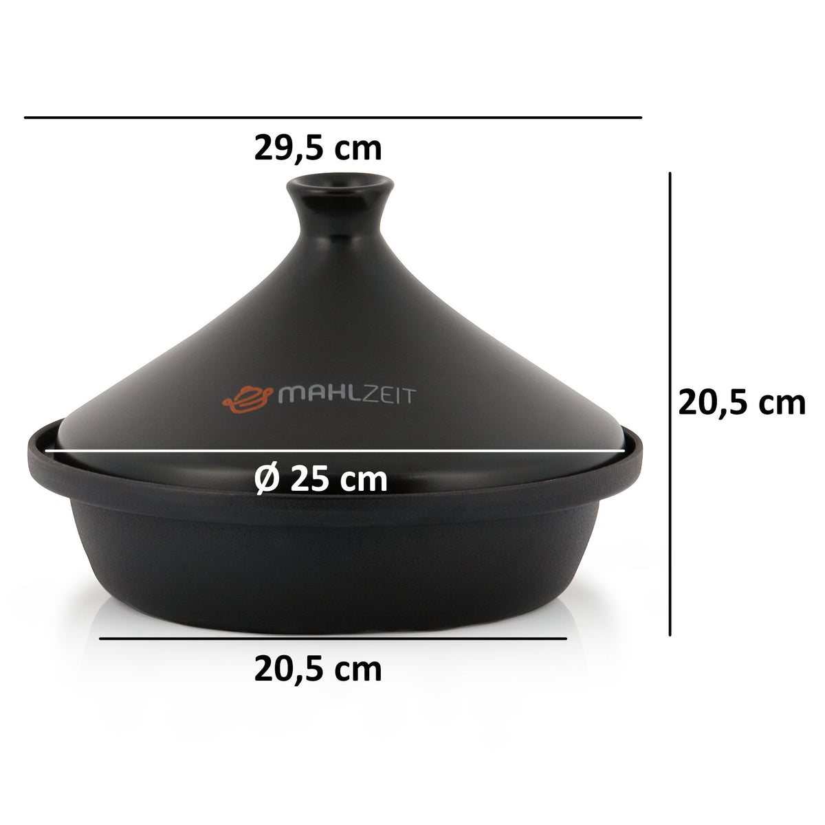 Tagine pot, Ø 25 cm, cast iron, incl. lid