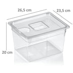Sous vide cooker water bath, 12 liters, incl. matching lid, 1/2 GN