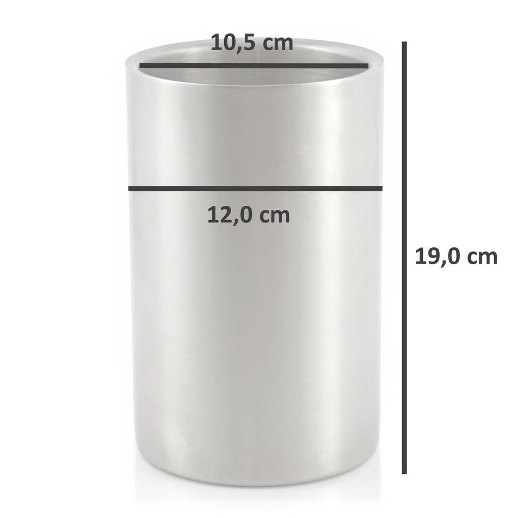 Rafraîchisseur à vin, Ø 12 x (H) 19 cm, acier inoxydable, double paroi