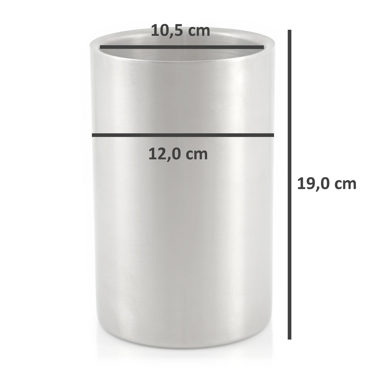 Rafraîchisseur à vin, Ø 12 x (H) 19 cm, acier inoxydable, double paroi