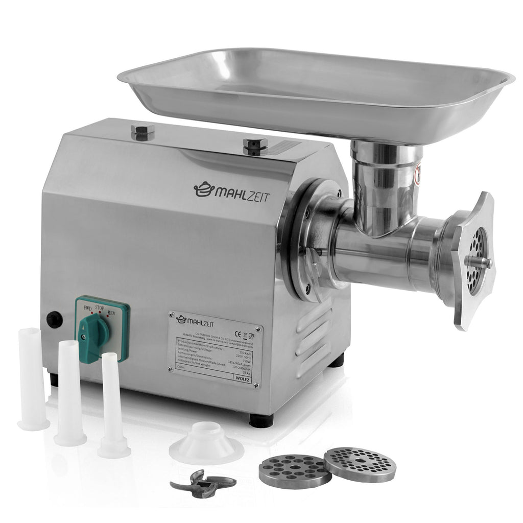 Meat grinder, electric, stainless steel, 750W - 150kg/h