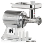 Electric meat grinder, stainless steel, 450W 75kg/h, incl. sausage stuffer attachments
