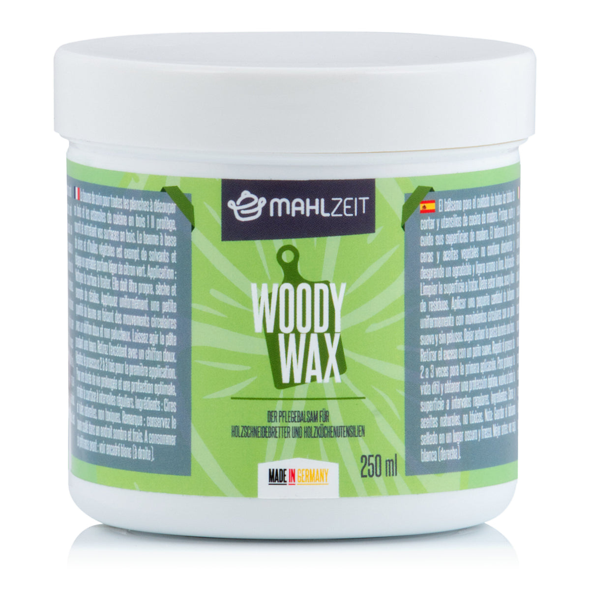 Kit d'entretien du bois « WOODY WAX » et « WOODY OIL » pour planches à découper, parfum citron vert