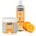 Kit d'entretien du bois "WOODY WAX" et "WOODY OIL", pour planches à découper, parfum orange